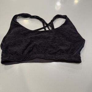 Victoria's Secret Strappy Bralette Gray Purple Wireless Criss Cross Womens XL